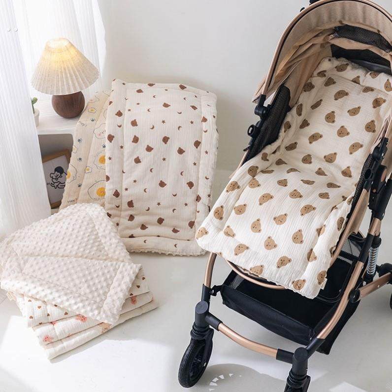 婴儿车垫推车棉垫婴儿秋冬季宝宝坐垫推车专用躺垫保暖靠垫子外出