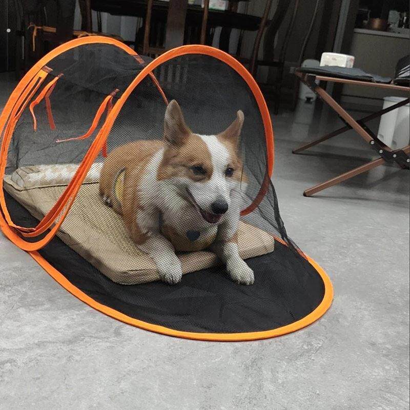 宠物帐篷猫咪狗笼旅行户外遛狗窝笼船型可折叠收纳加厚防虫网纱篷