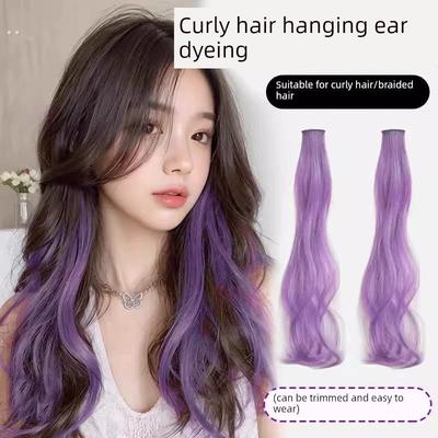 林俊杰邓紫棋徐力演唱会支持发饰音乐节重点假发辫子紫色发带辫子