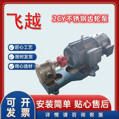 不锈钢齿轮化工泵2CY2.1电动卧式304材质微型高压齿轮点火泵