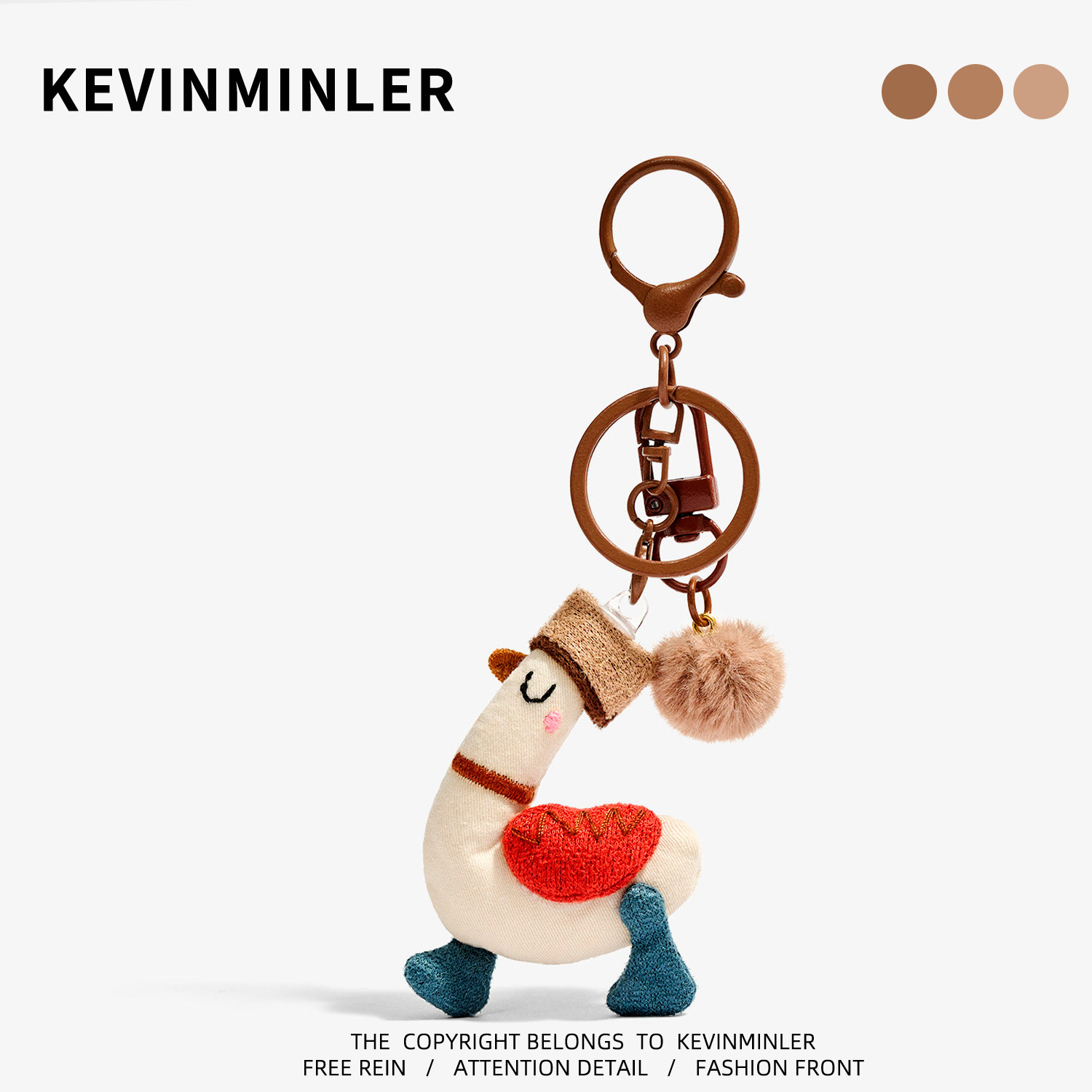 KEVINKINLER原创毛绒包挂件毛绒公仔可爱鸭钥匙扣车挂饰生日礼物