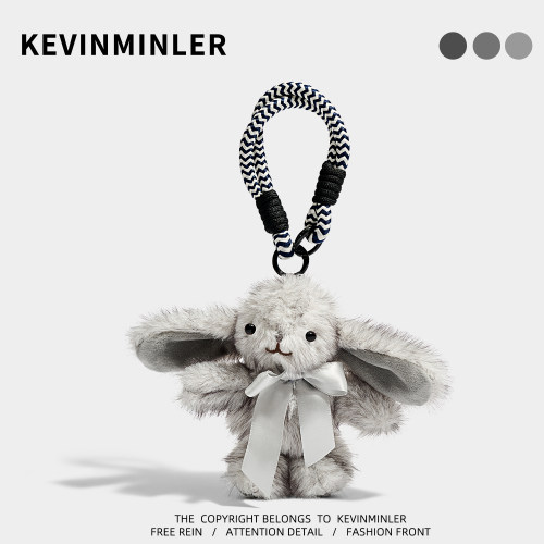 KEVINMINLER原创可爱仿真兔子包包挂件书包高级感小众钥匙扣挂饰