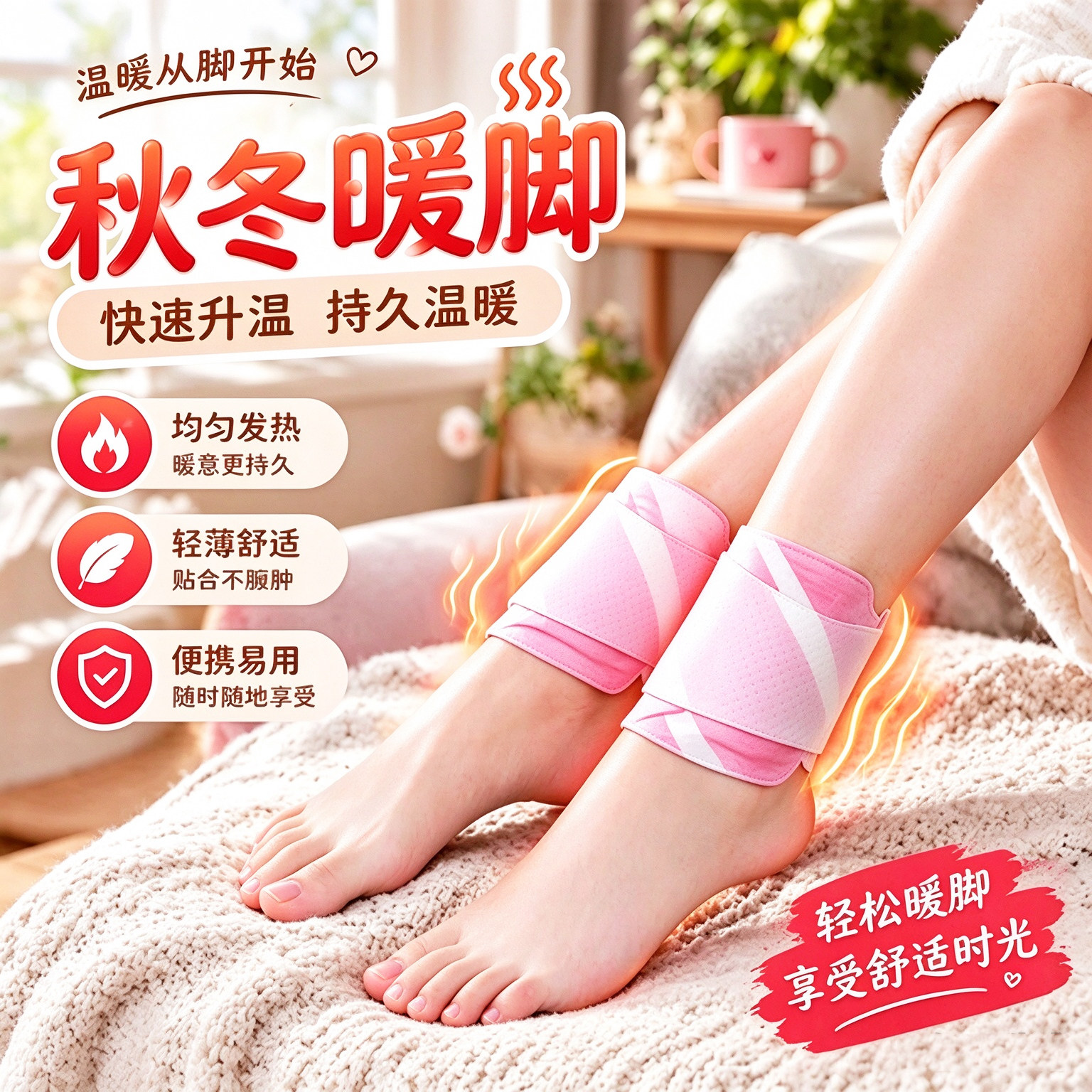蕲艾三阴交吴茱萸自发热脚贴