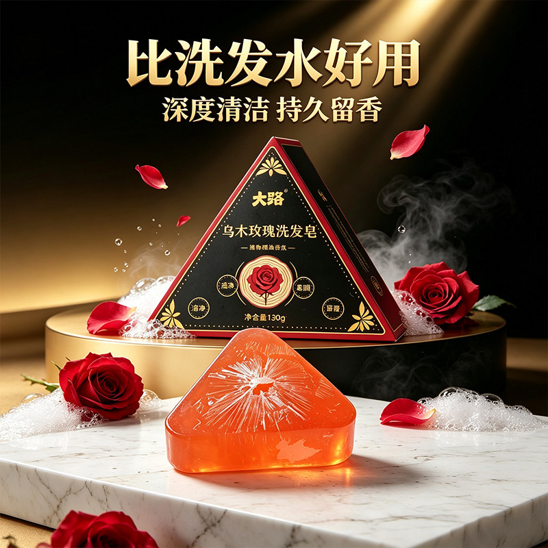 乌木玫瑰洗发皂清爽去油平衡头皮
