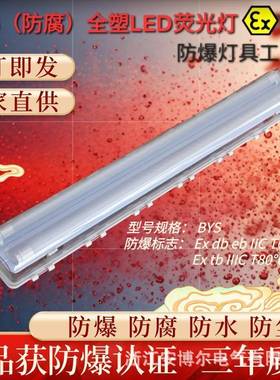 LED吸顶式防爆防腐全塑荧光灯BYS-2*36双管防水防尘BAY平板灯220v