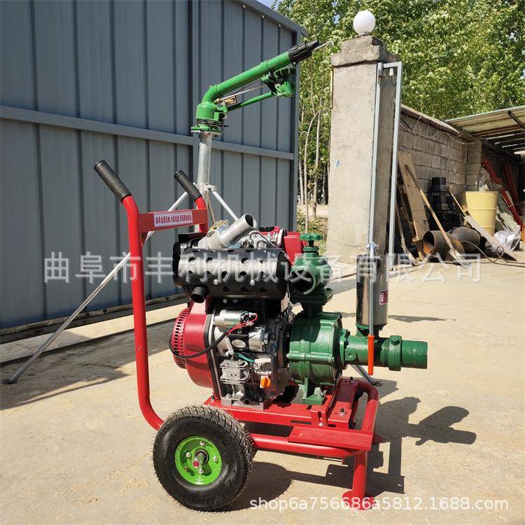 手推式4寸6寸柴油抽水机双叶轮高压喷灌水泵市政防汛自吸泵