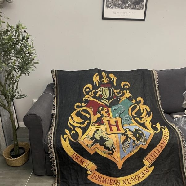 蓝色魔法周边棉线纺织毯房间布置装饰床头毯沙发毯休闲毯盖巾线毯