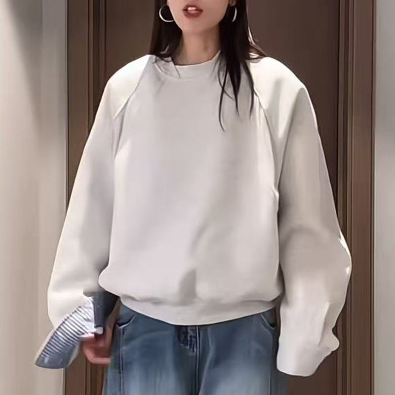 设计感拼接卫衣女宽松慵懒风外套