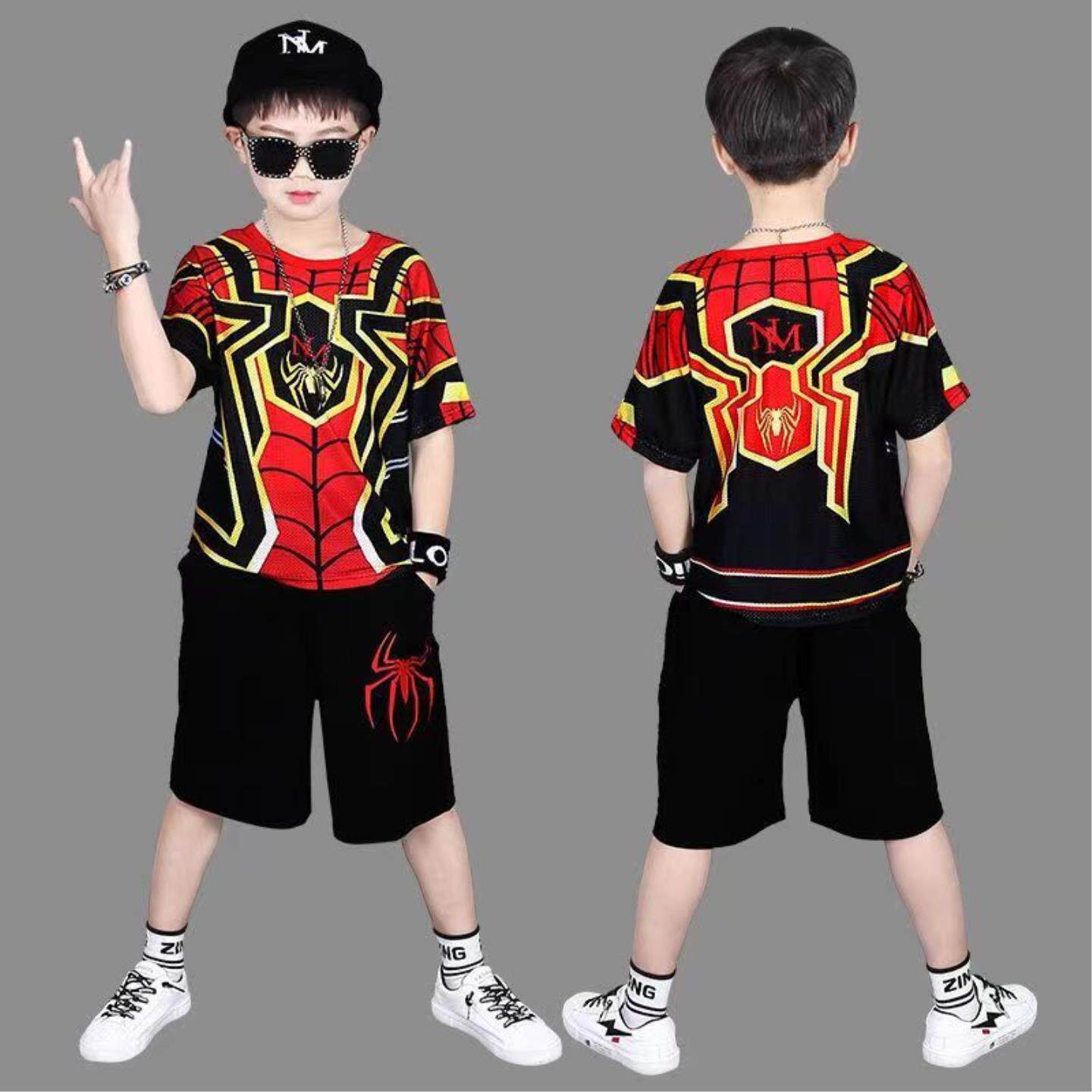 儿童装男童套装2026新款蜘蛛套装