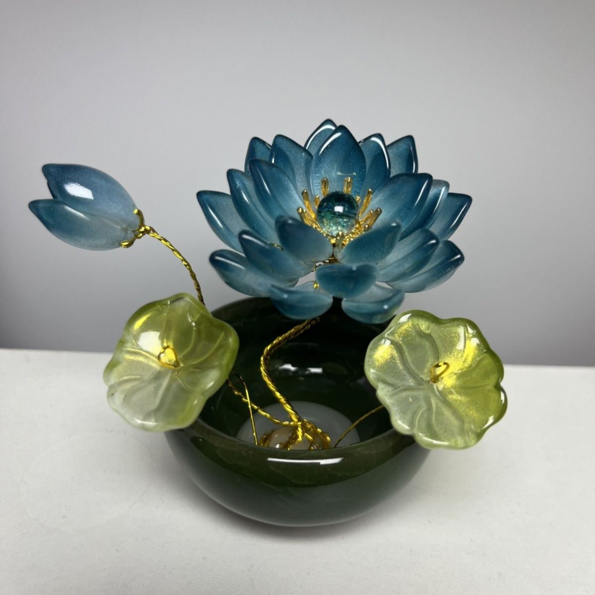 (成品)小盆栽摆件迷你小清新盆栽纯手工复古家居饰品桌面摆件