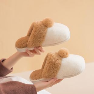 拖鞋小绵羊柯基棉拖女居家秋冬室内防滑卡通毛绒可爱民宿棉托亲子