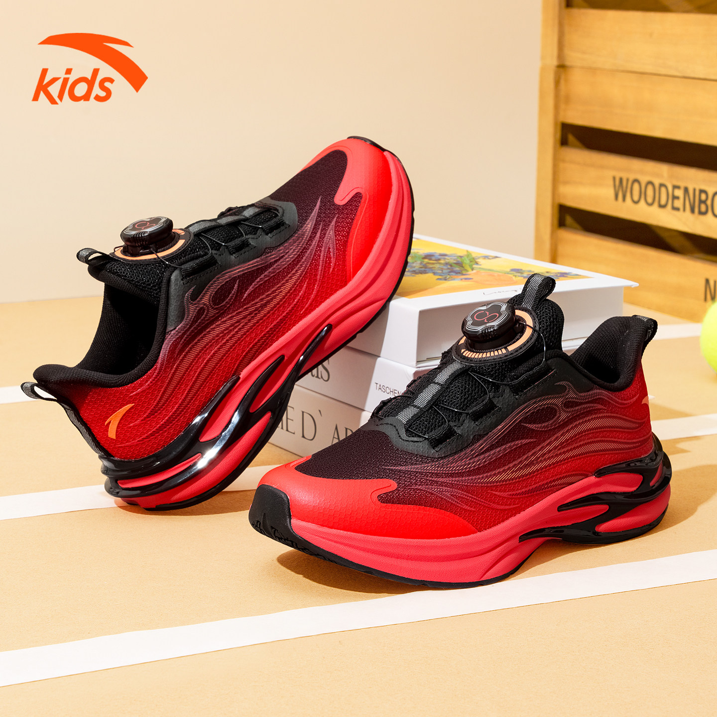 安踏儿童运动鞋童鞋男童2026春季新款赤焰跑步鞋旋转扣犟弹新年鞋,童鞋/婴儿鞋/亲子鞋,运动鞋,淘宝优惠券,粉丝福利购,淘宝优惠卷