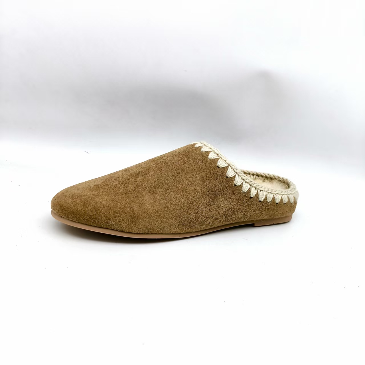 拍大一码 复古包头刺绣外穿 加绒一脚蹬勃肯鞋~DC-106~货号A898