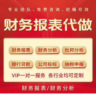 财务报表分析财务报告财税记账乱账整理老会计做账咨询指导代做