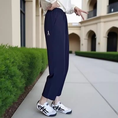 夏季凉感冰丝速干透气运动裤女