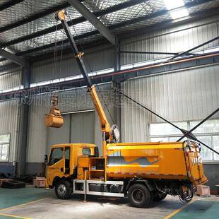 泰安市政清淤排污起重机淤泥抓斗清淤吊城市下水道抓淤泥直臂吊