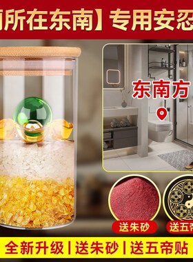 厕所在东南专用安忍水2024铜钱卫生间玻璃瓶子材料配件摆件安仁水