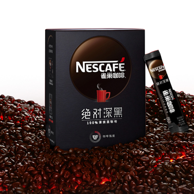 雀巢深黑美式黑咖啡1.8g*30条盒装速溶深度烘焙休闲拿铁咖啡