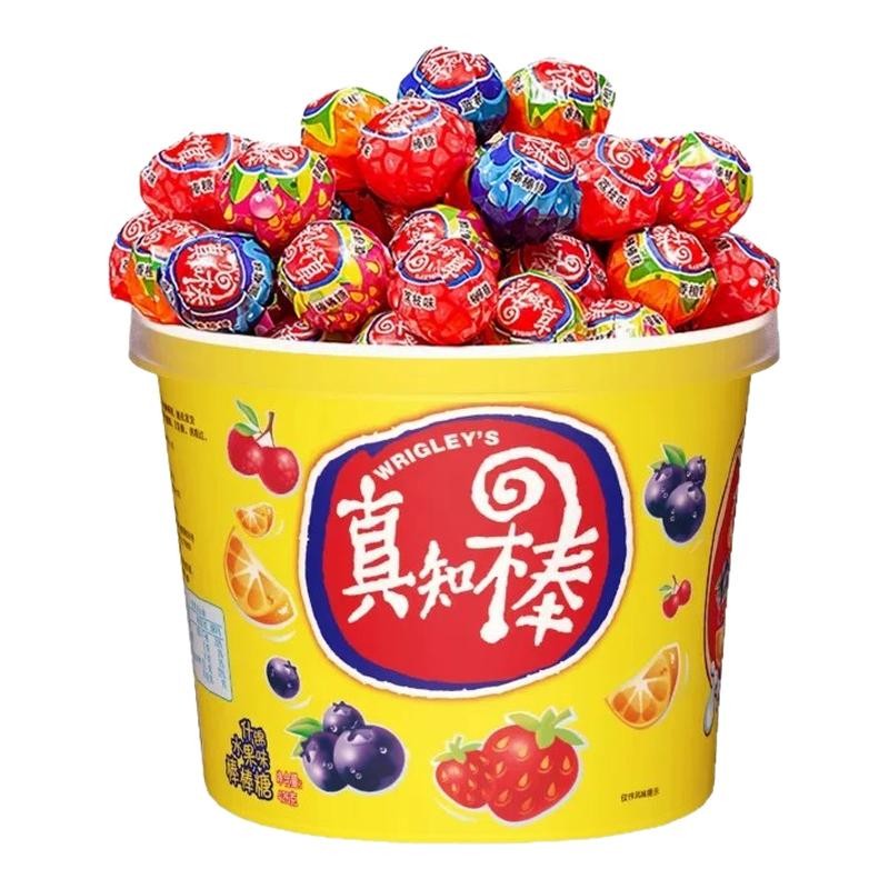 真知棒桶装什锦棒棒棒糖花束水果味糖果六一儿童节日送礼