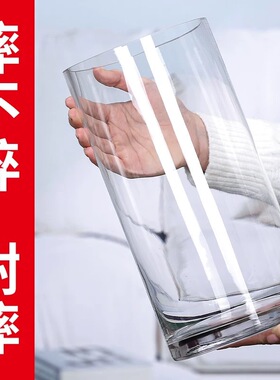 PC亚克力塑料花瓶摆件客厅插花富贵竹透明水培水养仿玻璃防摔器皿