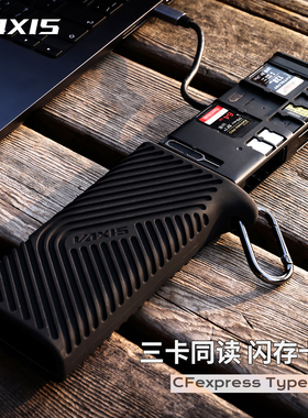 movmax读卡器CF卡usb3.2高速多合一三卡同读CFexpressTypeA/B闪传卡盒读卡器SD/TF卡收纳盒Type-C接口