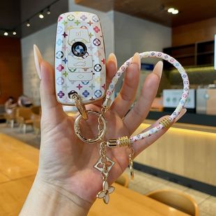适用于宝马新3系钥匙套老花5系7系X1X2X3X5X6包530Li刀锋高档包女