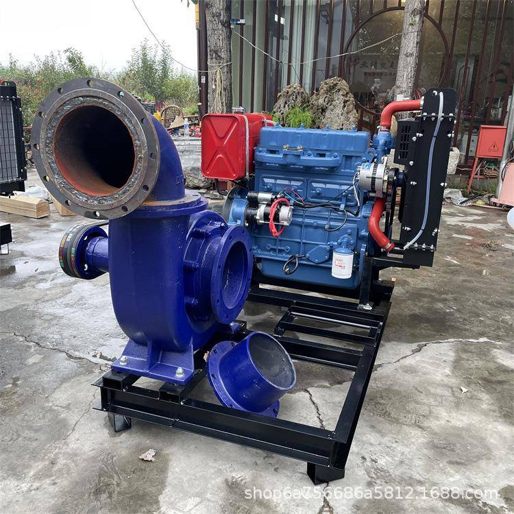 四缸工地排涝混流泵柴油款浇地排水拖车水泵后输出三点悬挂水泵