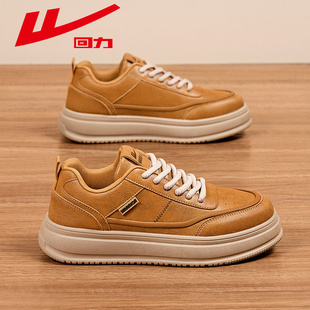 回力男鞋2026冬季新款英伦风鞋子厚底经典休闲鞋工装皮鞋男士板鞋