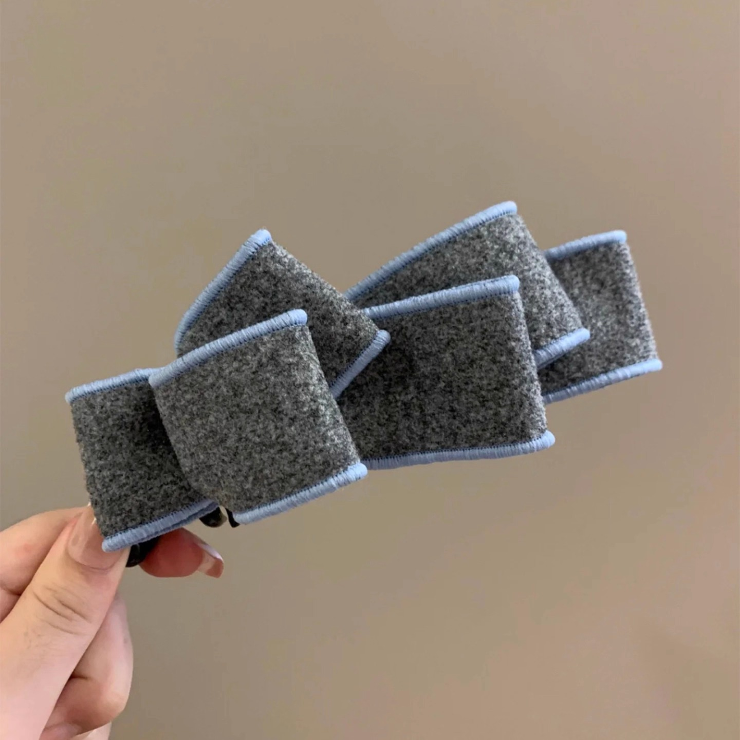 韩系丝绒蝴蝶结香蕉夹女后脑勺发夹马尾竖夹高级感发饰头饰发卡