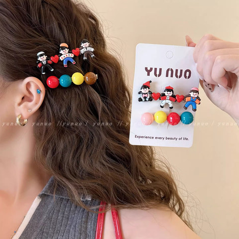 可爱小众设计款发夹边夹侧边鸭嘴夹前额碎发刘海夹子发卡2025新款