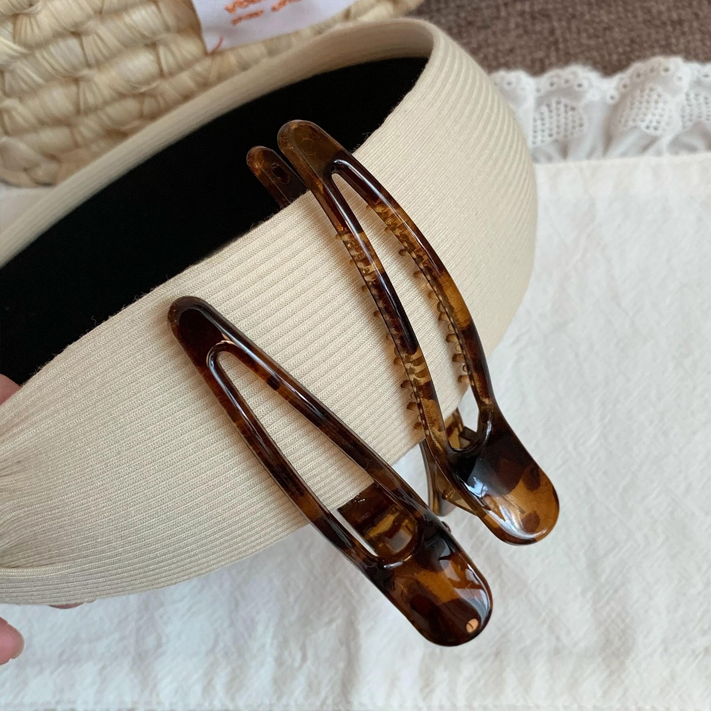 韩系实用百搭豹纹发夹大号洗脸化妆刘海碎发夹发卡侧边夹鸭嘴夹子