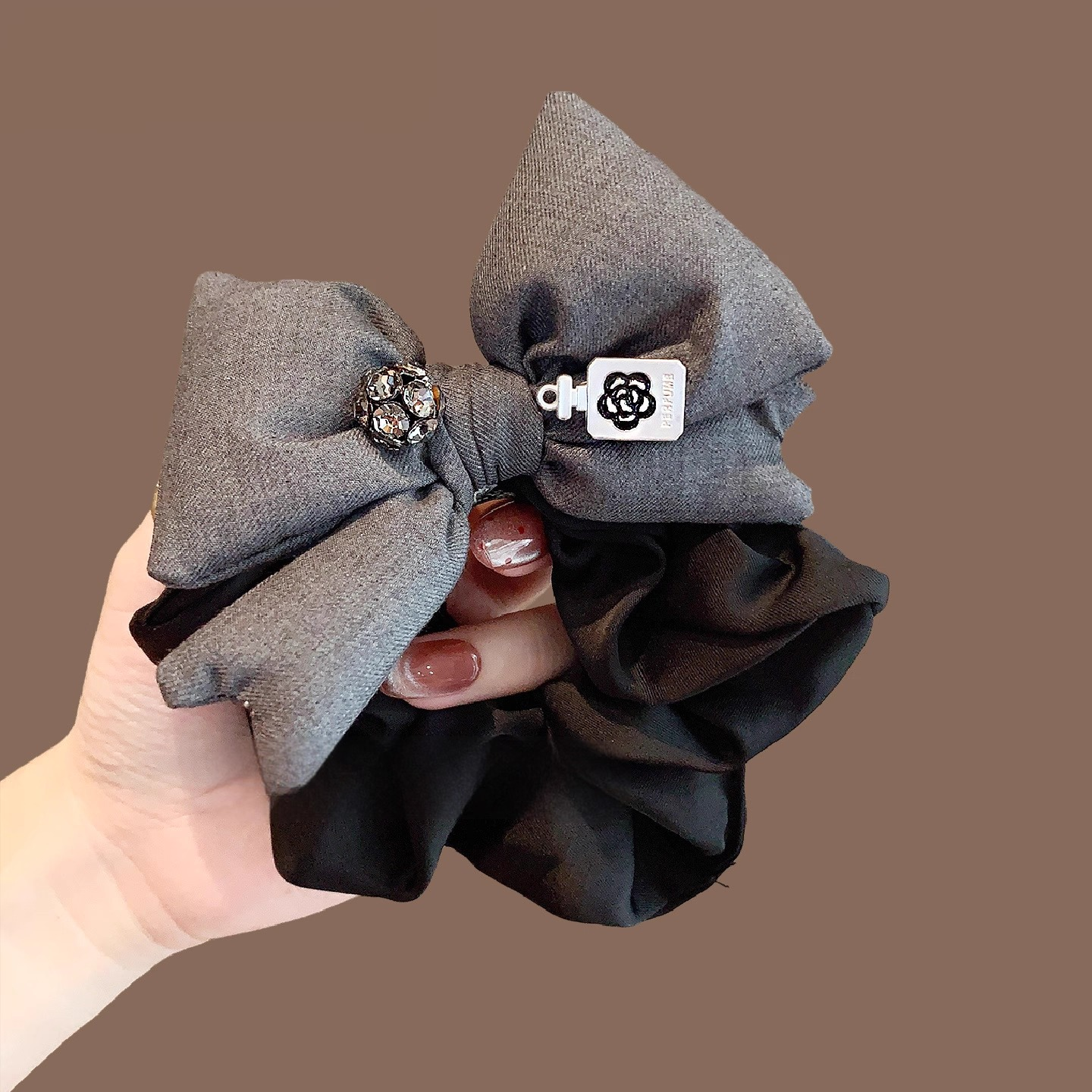 韩国东大门立体充棉蝴蝶结肠圈女高级感小香风后脑勺丸子头绳发饰,饰品/流行首饰/时尚饰品新,发饰,淘宝优惠券,粉丝福利购,淘宝优惠卷