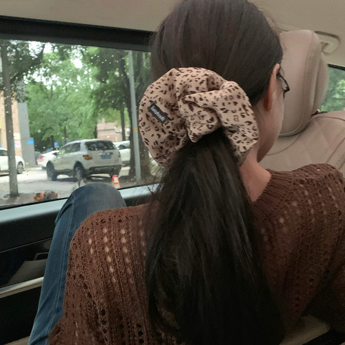 复古豹纹大肠发圈女高弹力耐用发绳气质百搭扎发头绳新款皮筋发饰