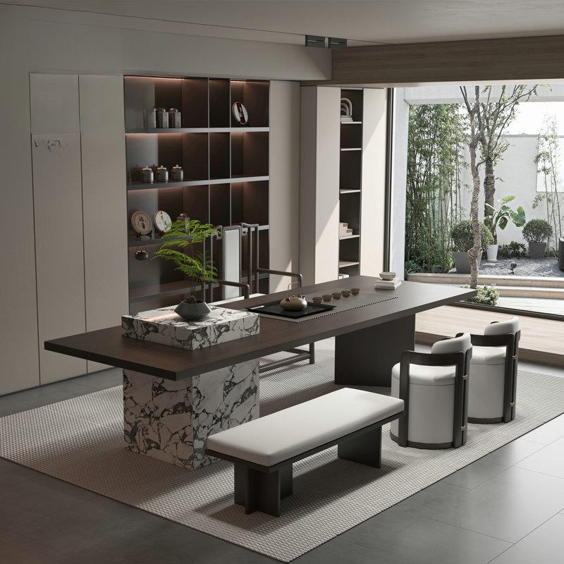 简约实木茶桌椅茶室轻奢办公室别墅泡茶台设计师款