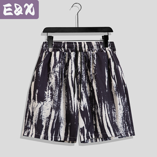 Women Home Shorts Black White Casual Short Pants