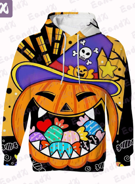 Women's Hoodies Halloween Hoody Euro and USA Style Pullovers