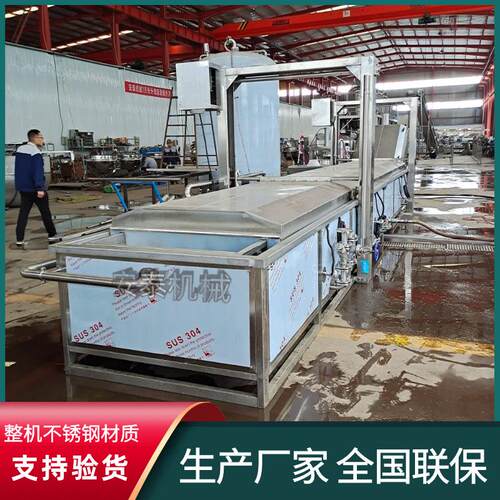 桑叶气泡清洗杀青机百香果热水杀青漂烫机芒果加工专用蒸煮设备