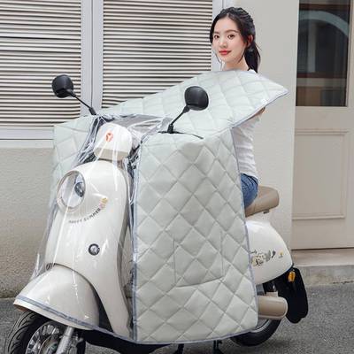 电动车挡风被四季通用中厚款双面防水电瓶车机车夏季防晒防雨罩