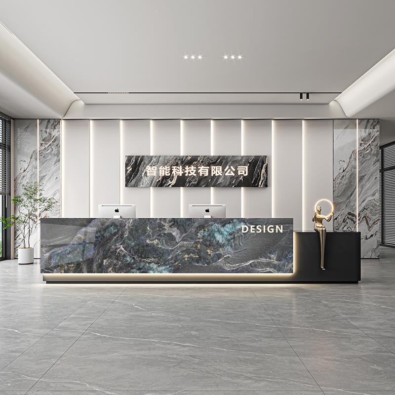 公司酒店前台样品屋展示中心物业办公接待台烤漆美容院收银柜台培