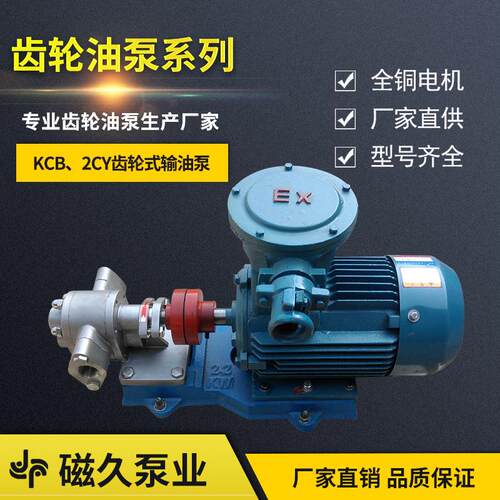 厂家直销KCB/2CY型卧式不锈钢防爆型管道泵电动液压齿轮油泵