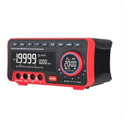 众仪ZT-5566全自动蓝牙音响数字台式万用表4位半高清亮显带温度计