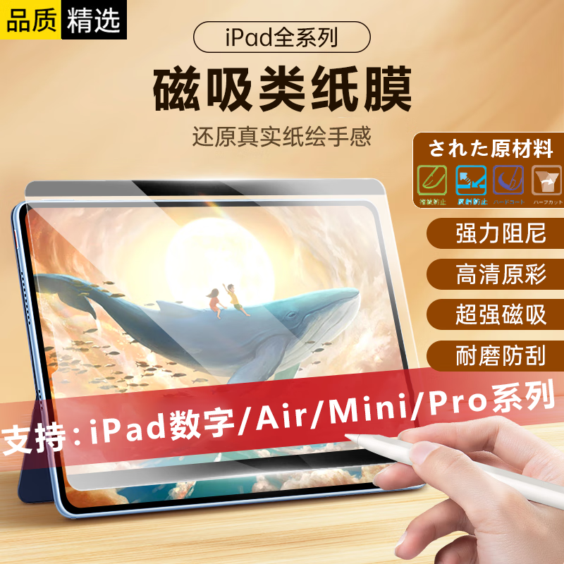 适用于iPad磁吸类纸膜