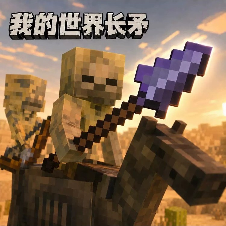 我的世界周边长矛武器玩具模型