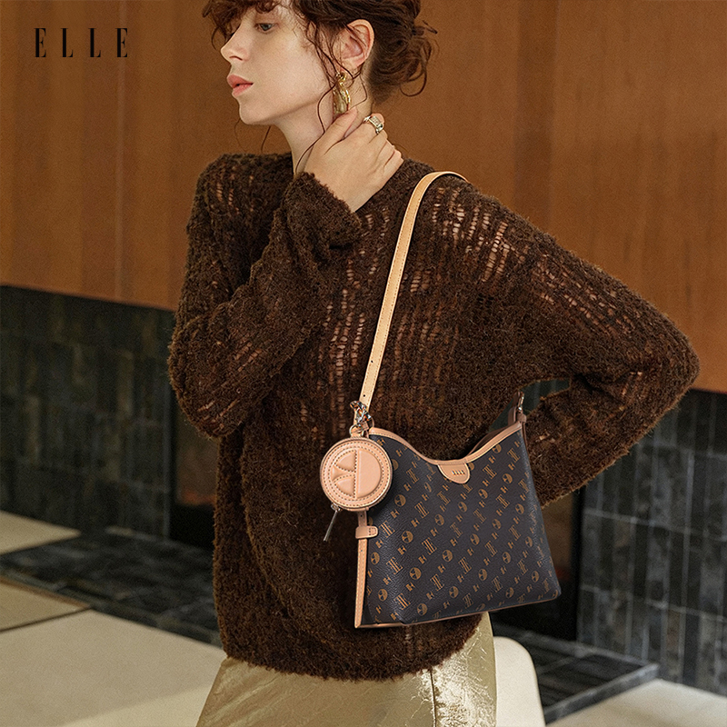 ELLE女包老花系列蝴蝶托特包