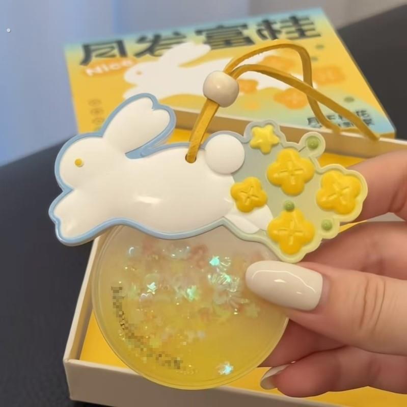 月发富桂玉兔挂件中秋节礼物香薰车挂送男生女朋友闺蜜伴手礼香挂