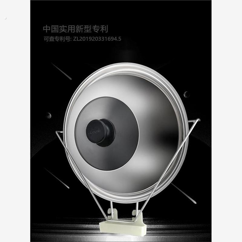 带接水盘锅盖架304不锈钢壁挂式的免打孔架子厨房置物简约收纳架