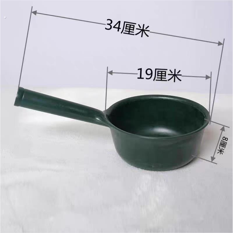 长把军绿色加厚超硬水勺养殖专用水瓢工地挖水泥家用水舀子