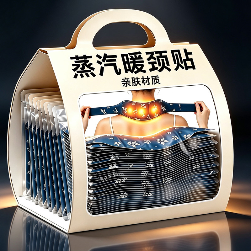 艾草自发热加大颈肩热敷贴
