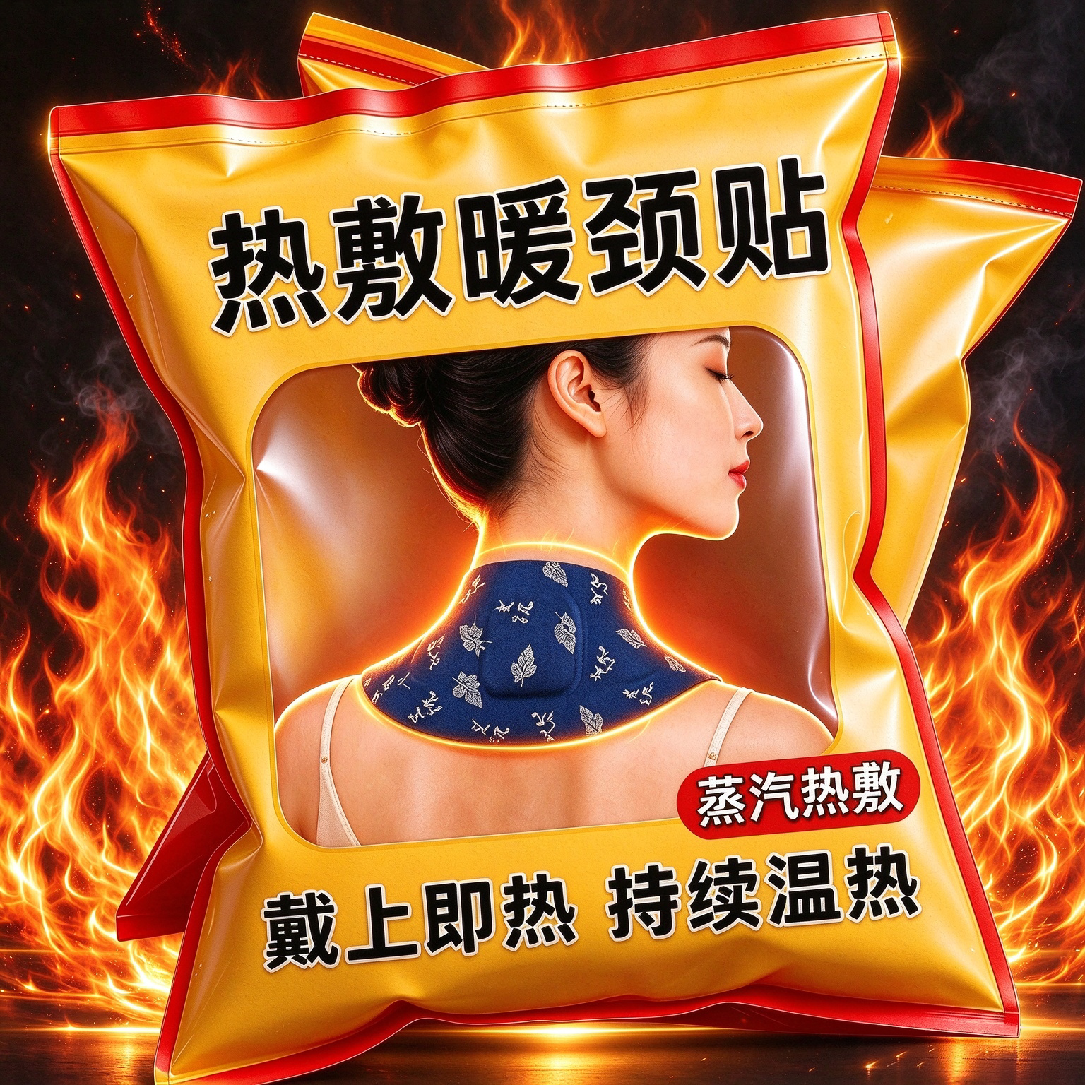超值20片】肩颈热敷贴艾草蒸汽暖颈贴护颈带保暖贴艾灸围脖颈椎贴