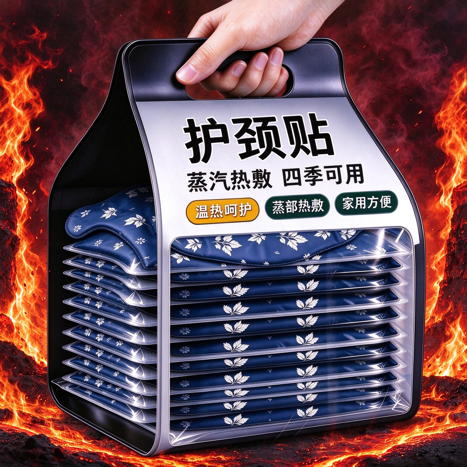 热敷蒸汽暖颈贴护颈带贴脖子热敷颈部艾灸自发热贴颈椎贴热敷贴